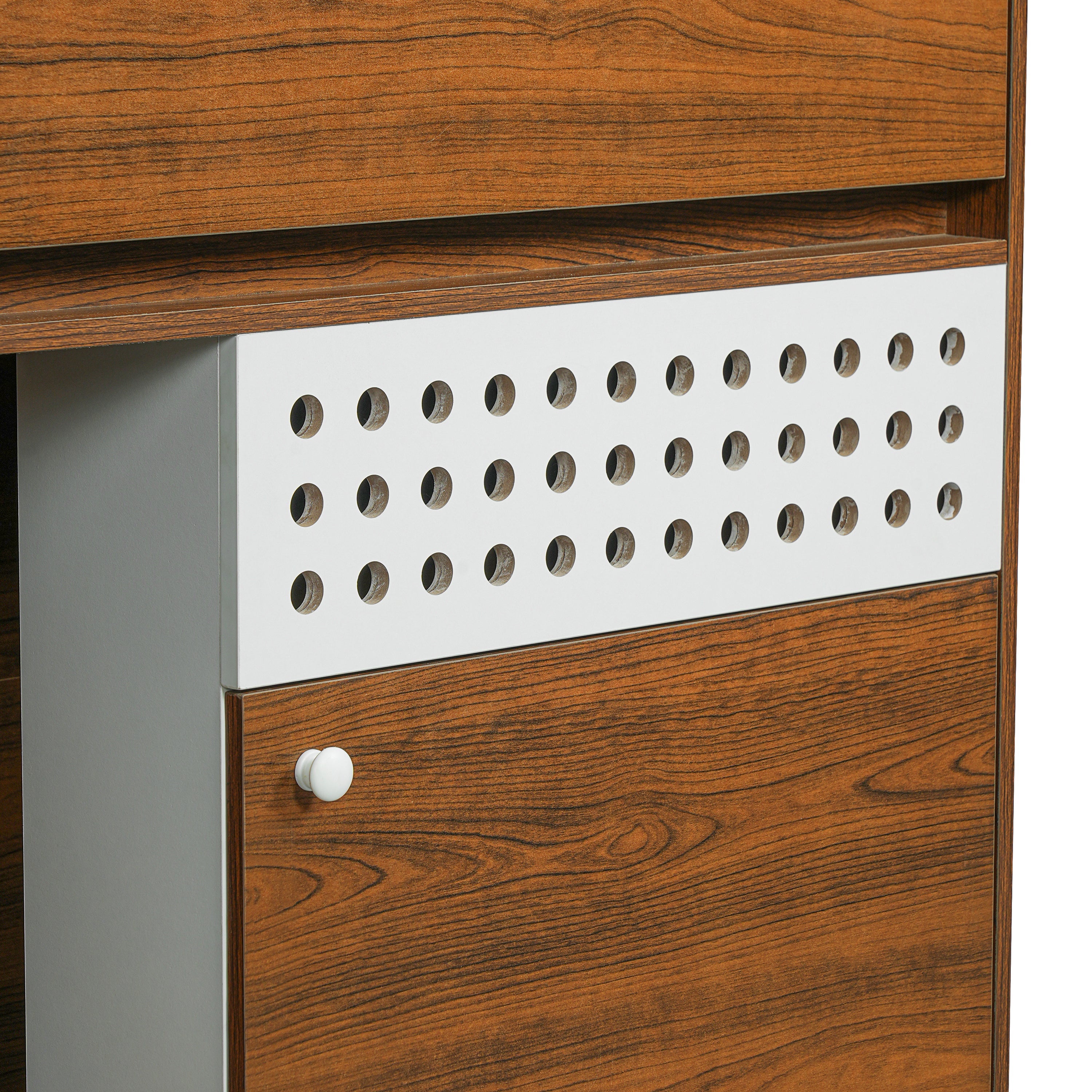 2-Piece Modern Cat Litter Box Enclosure Set – Hidden Cat House Side