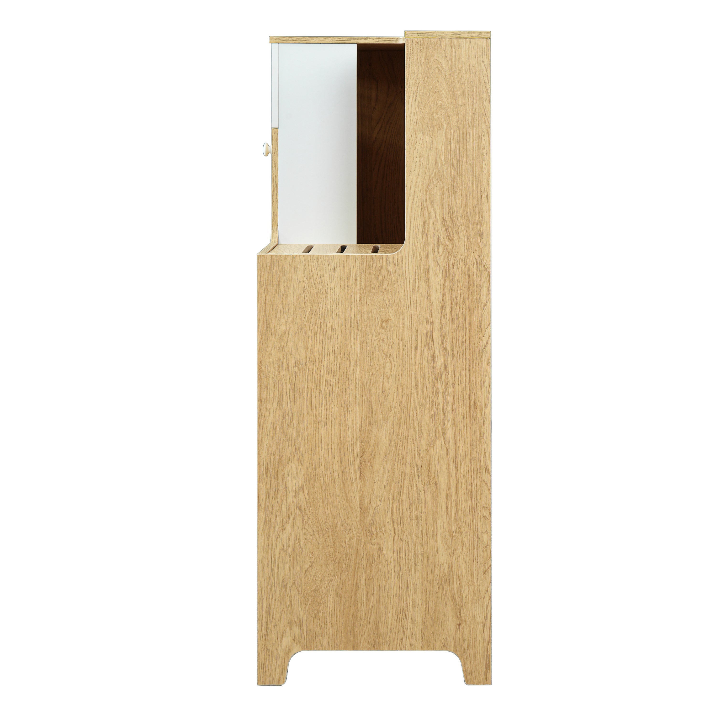 2-Piece Modern Cat Litter Box Enclosure Set – Hidden Cat House Side