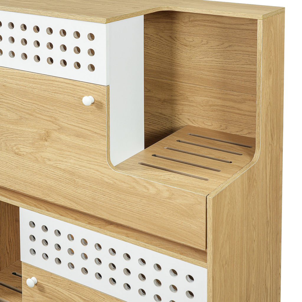 2-Piece Modern Cat Litter Box Enclosure Set – Hidden Cat House Side