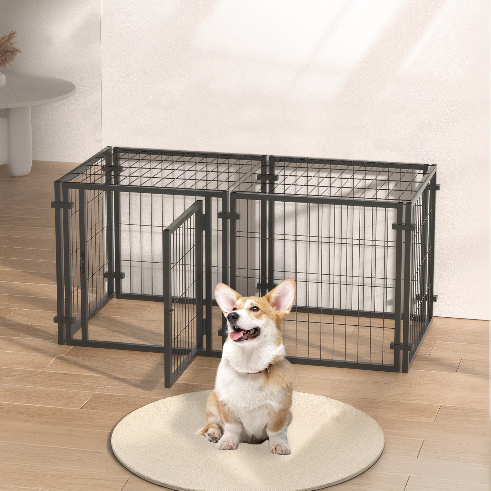 47.2" Heavy Duty Dog Crate Playpen for Small, Medium & Large Dogs –