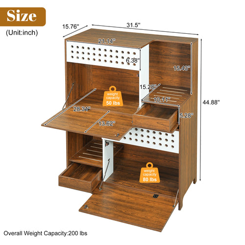 2-Piece Modern Cat Litter Box Enclosure Set – Hidden Cat House Side