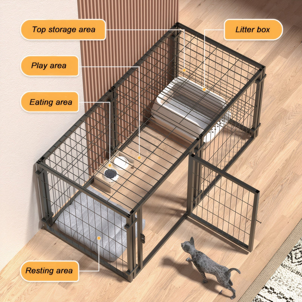 47.2" Heavy Duty Dog Crate Playpen for Small, Medium & Large Dogs –