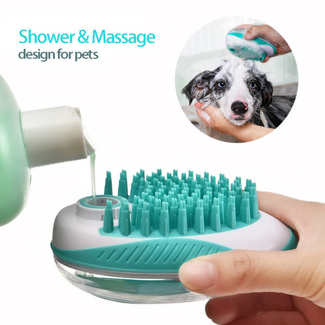 Fillable Bath Brush for Dogs and Cats