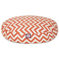 MajesticPet 30 in. Zig Zag Round Pet Bed, Burnt Orange