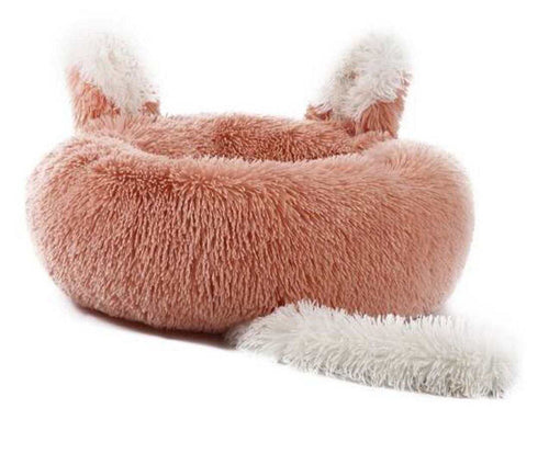 *** Plush Pet Bed with Ears and Tail for Cats and Small Dogs
