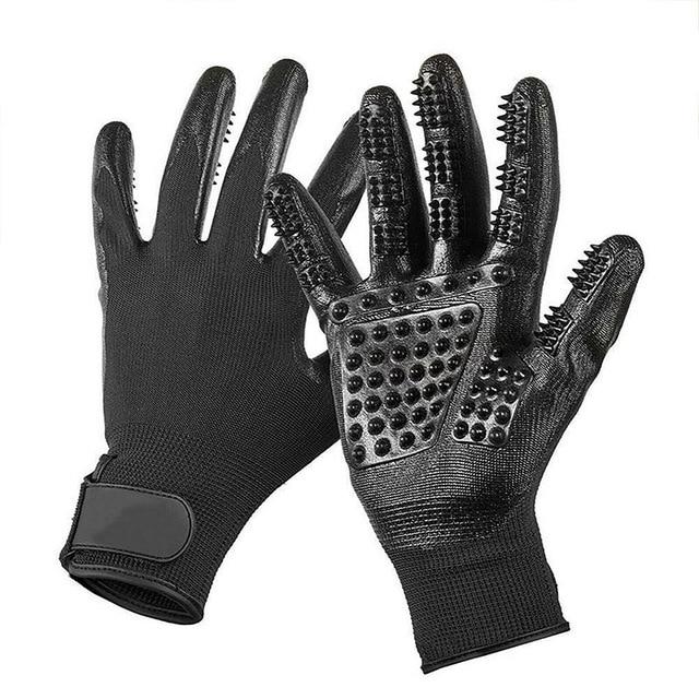1 Pair Pet Grooming Gloves - Detangle and Deshedding