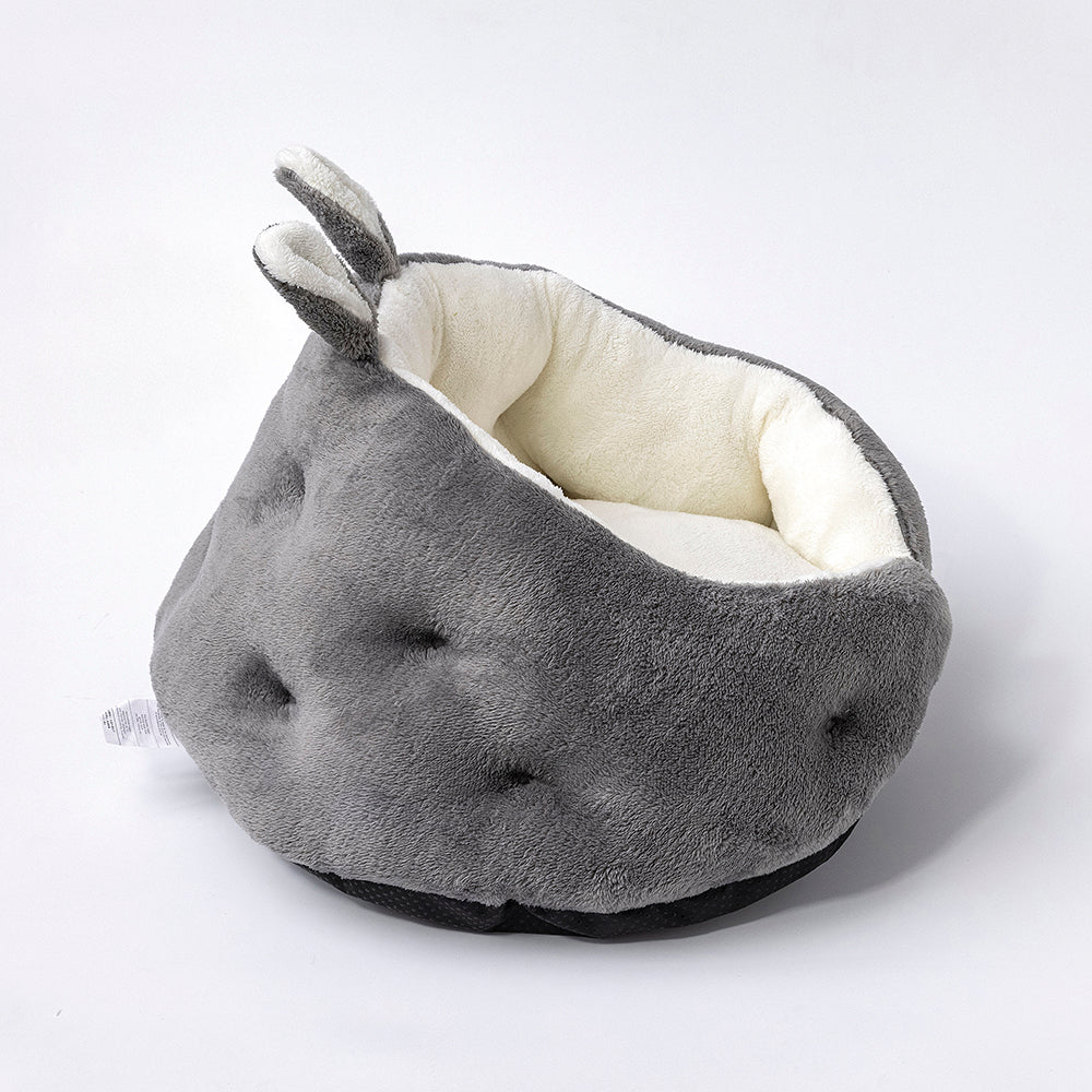 Pet Bed Round Plush Bunny Ear Design