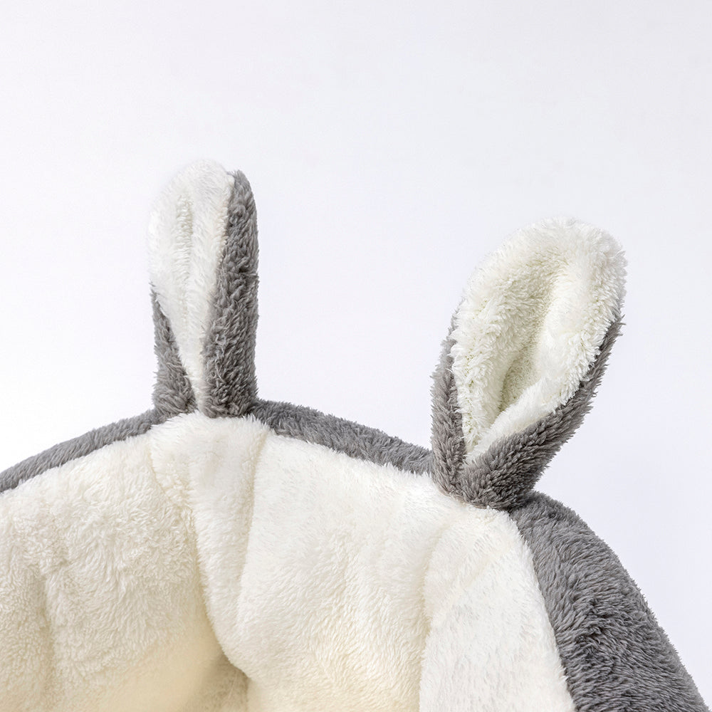 Pet Bed Round Plush Bunny Ear Design